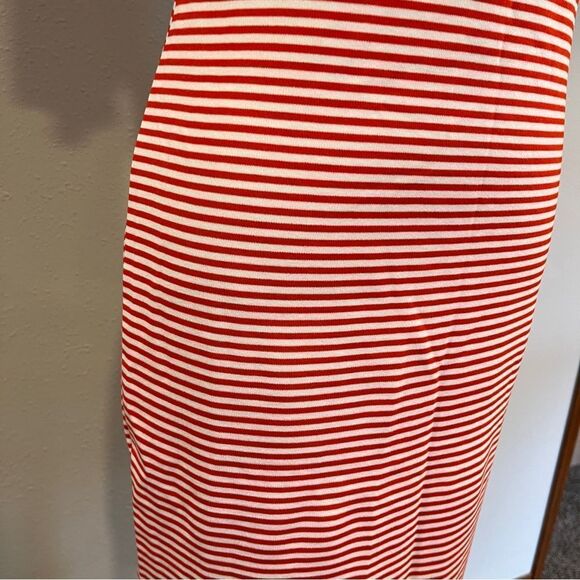 Ann Taylor Striped Red and White short sleeve mini casual Dress - Picture 4 of 13